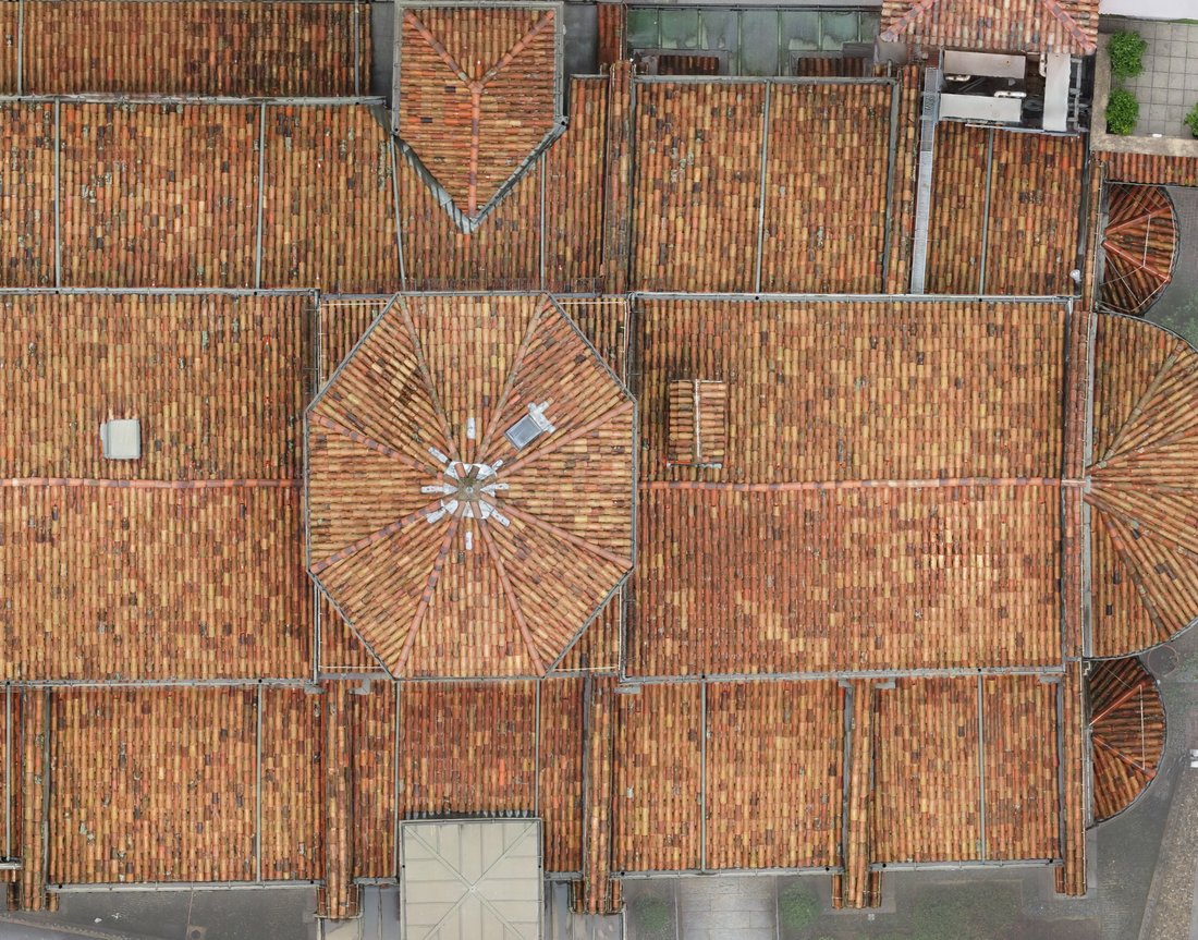 Basilica di San Babila, Milano: le coperture Ortofoto da drone: Basilica di San Babila, Milano: le coperture