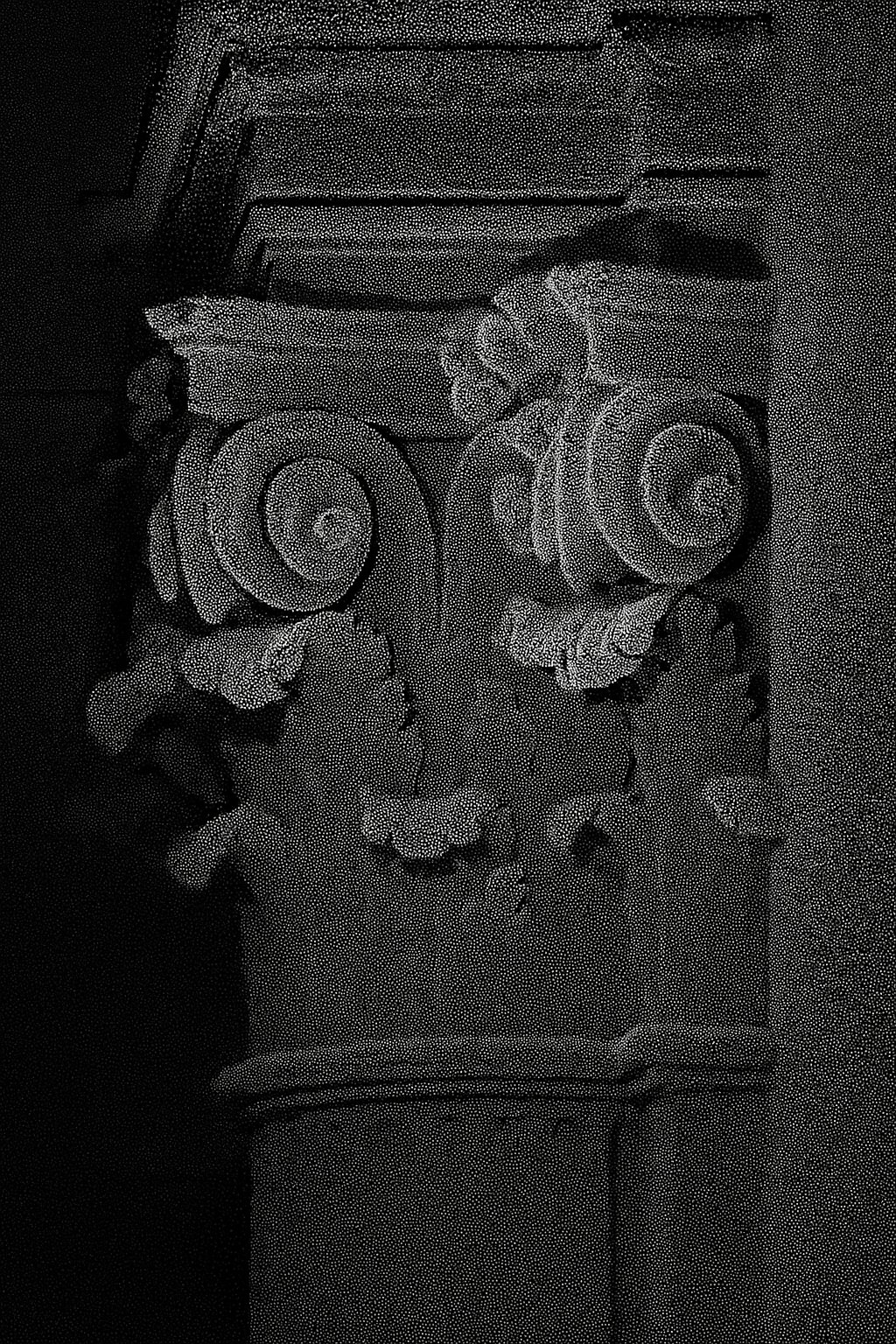 Capitello di una colonna dell'antica chiesa di Sant'Ignazio nella nuvola di punti