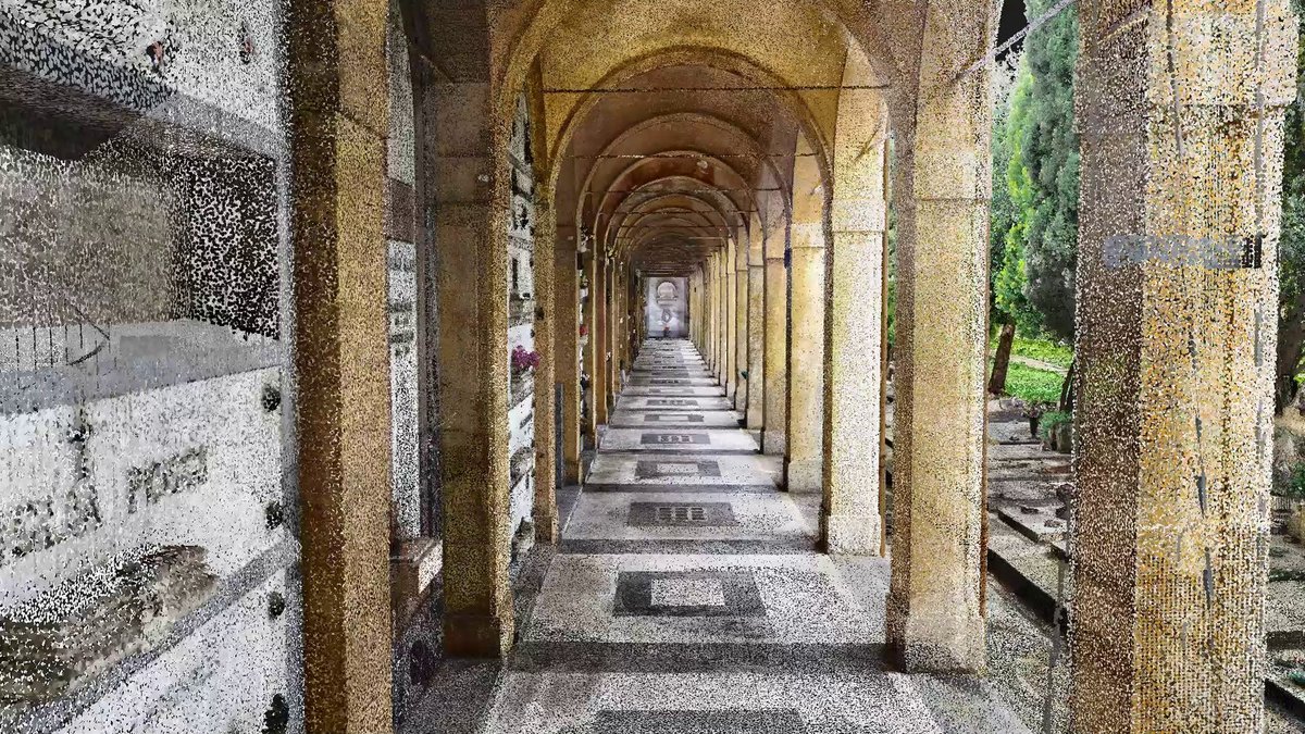 Nuvola di punti del portico del Chiostro Annesso al Maggiore, Certosa di Bologna