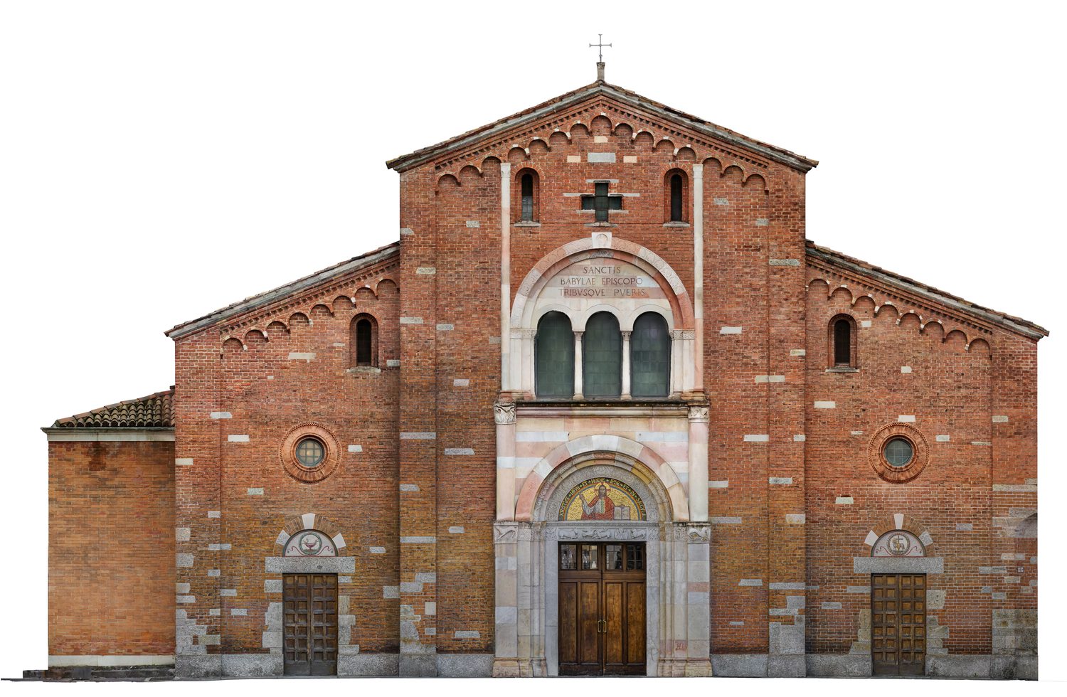 Ortofoto raddrizzata della facciata della Basilica di San Babila
