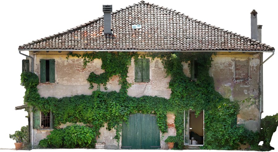 Casa rurale a Medicina (BO): prospetto nord Ortofoto da rilievo fotogrammetrico: Casa rurale a Medicina (BO): prospetto nord