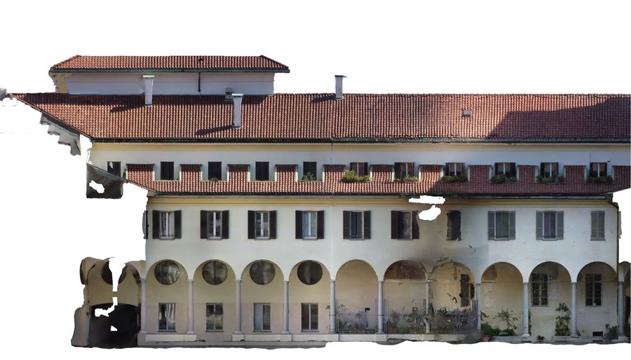 Santa Maria del Carmine, Milano: il porticato del chiostro Ortofoto da rilievo fotogrammetrico: Santa Maria del Carmine, Milano: il porticato del chiostro