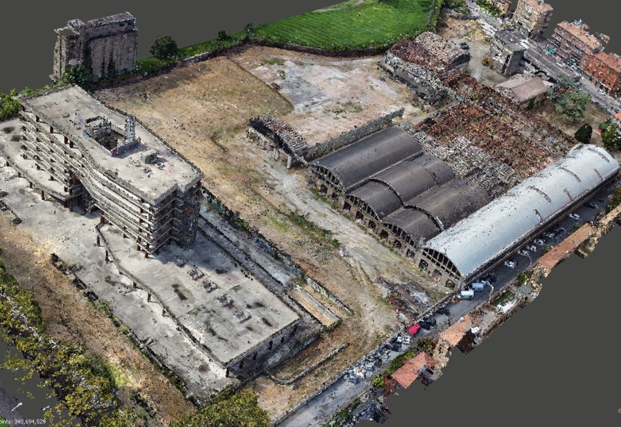 Ex Casaralta, Bologna: l'area industriale dismessa Modello 3D fotogrammetrico: Ex Casaralta, Bologna: l'area industriale dismessa