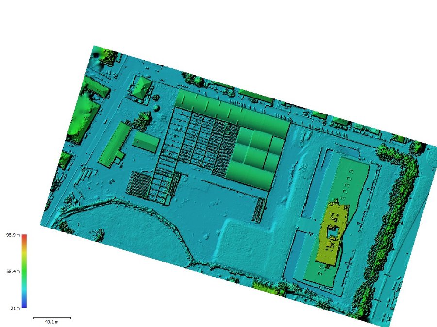 Ex Casaralta, Bologna: modello altimetrico dell'area Modello altimetrico da drone: area industriale ex Casaralta, Bologna
