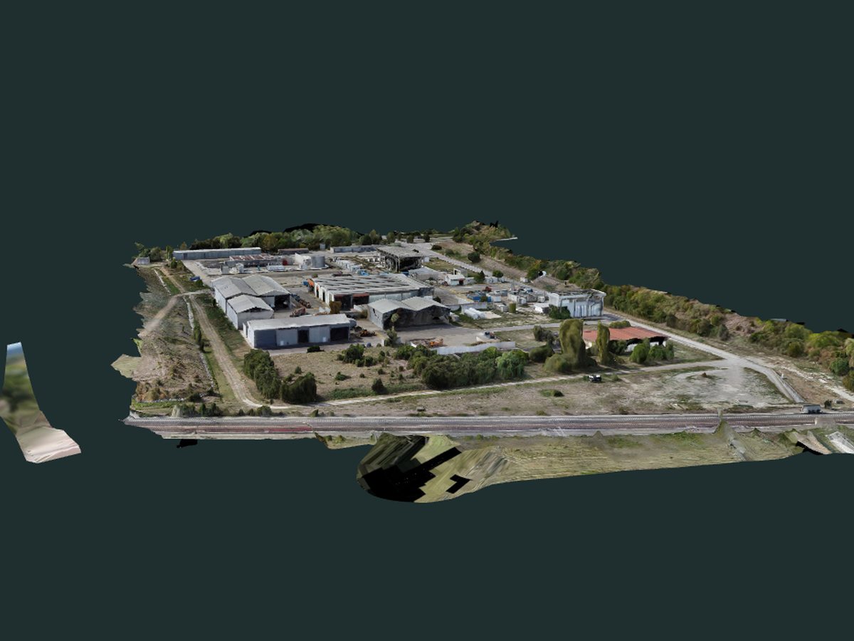 Modello 3D da drone di un'area di discarica, consultabile online