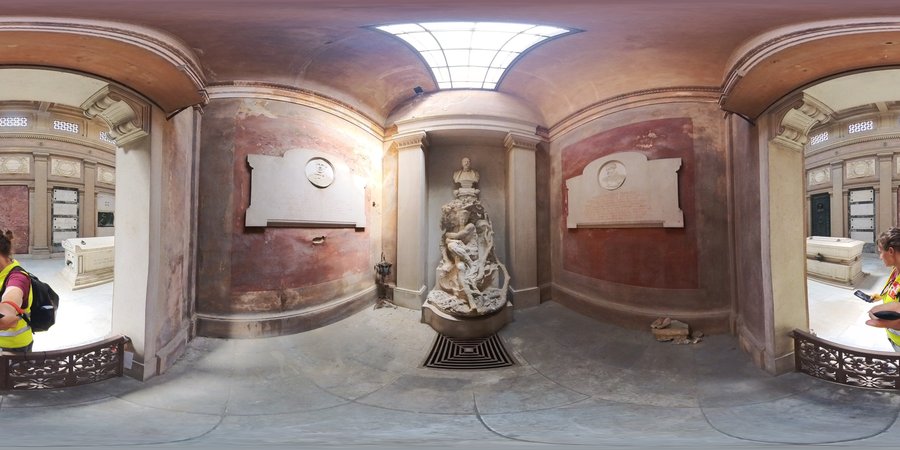 Certosa di Bologna: la cella del Monumento Pizzoli in un'immagine sferica Immagine sferica del virtual tour: Certosa di Bologna: la cella del Monumento Pizzoli in un'immagine sferica