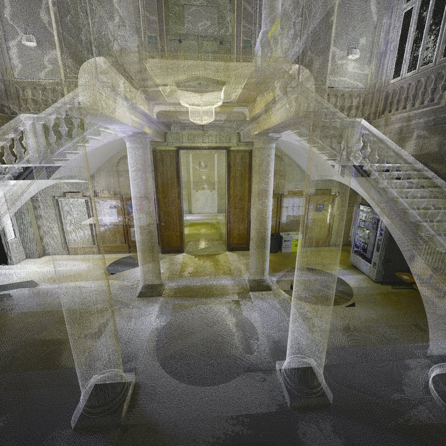 Aula Magna del Sant'Orsola, Bologna: dentro la nuvola di punti Nuvola di punti da laser scanner: Aula Magna del Sant'Orsola, Bologna: dentro la nuvola di punti