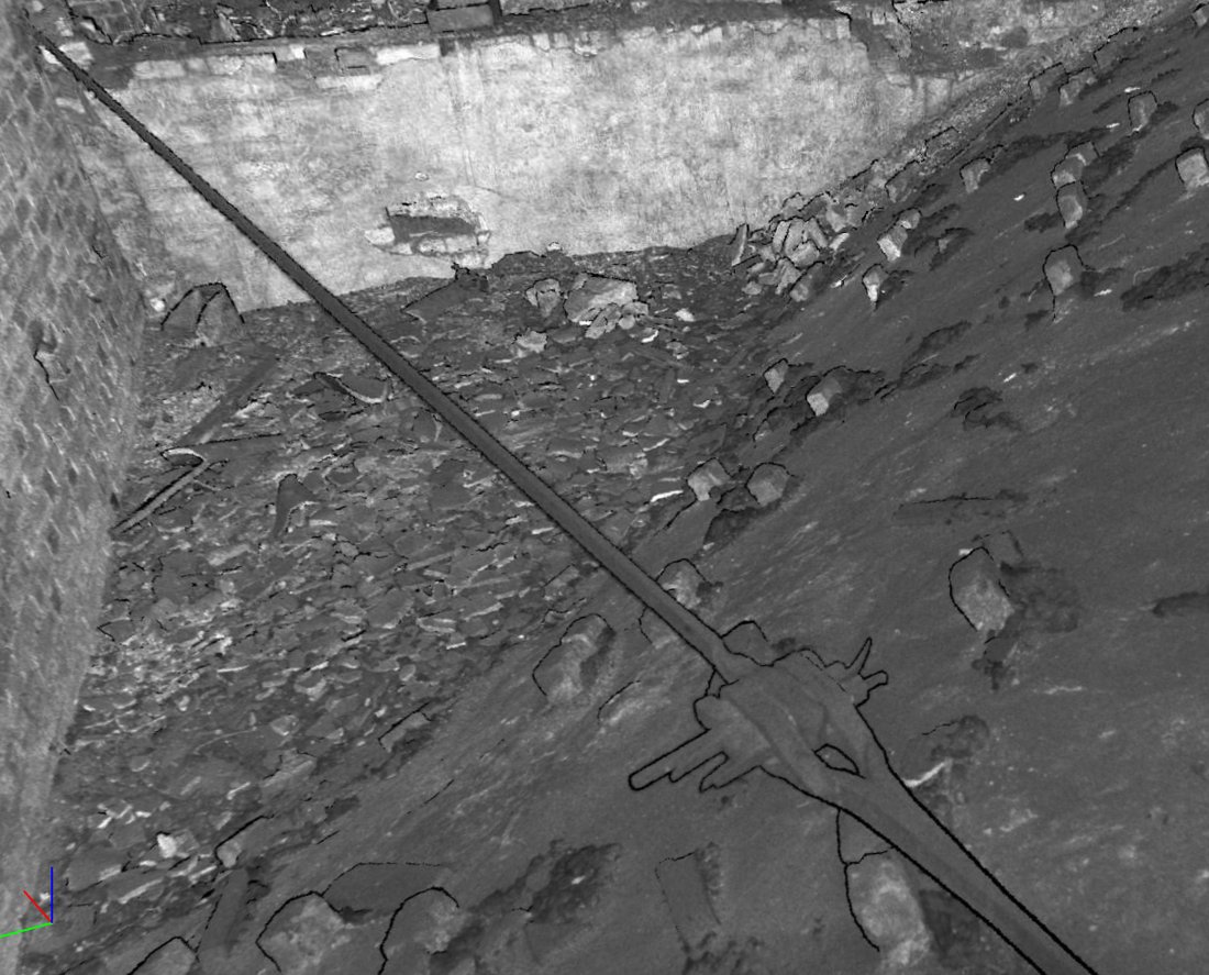 Santa Maria del Carmine, Milano: le capriate del sottotetto Nuvola di punti da laser scanner: Santa Maria del Carmine, Milano: le capriate del sottotetto